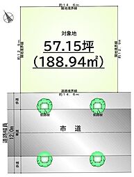 千葉市若葉区都賀の台 整形地