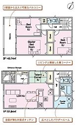 豊橋市梅薮西町第5　新築戸建（全3棟）2号棟クレイドル