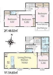 印西市高花6丁目　新築戸建て
