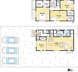 佐賀市八戸溝3丁目1号地（鍋島駅）2階建