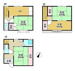 東大阪市下六万寺町３丁目の一戸建て