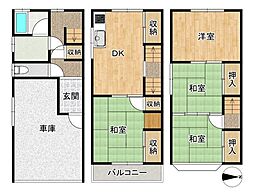 東大阪市中石切町５丁目の一戸建て