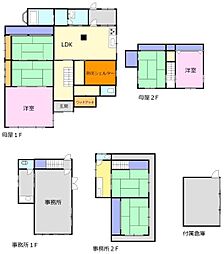 焼津市保福島　事務所と倉庫のある中古住宅