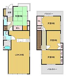 羽曳野市羽曳が丘西６丁目の一戸建て