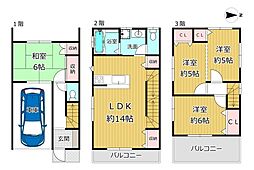 大阪市平野区長吉出戸7丁目の一戸建て