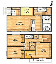 岡崎市矢作町 新築戸建 全3棟 B棟