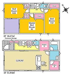 岡崎市矢作町 新築戸建 全3棟 2号棟