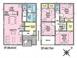 岡崎市鴨田町 新築戸建 全2棟 1号棟