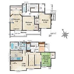 4号棟寒川町新築戸建　カースぺ2台　インナーバルコニー