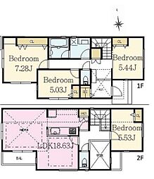 7号棟栄区新築戸建 2台駐車可 LDK18帖以上