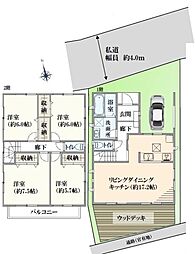 横須賀市戸建　平成27年築　ウッドデッキ　カースぺ有