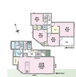 13号棟茅ヶ崎市新築戸建 2台駐車可 パントリー