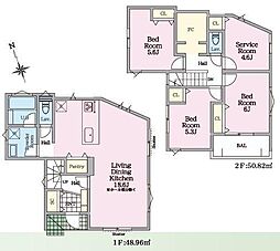 21号棟茅ヶ崎市新築戸建 2台駐車可 パントリー