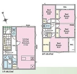 27号棟茅ヶ崎市新築戸建 2台駐車可 パントリー