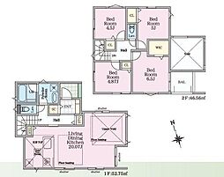 2号棟神奈川区新築戸建 LDK20帖以上 床暖房