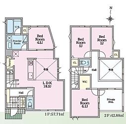 2号棟鶴見区新築戸建 2台駐車可 パントリー