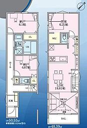 1号棟藤沢市新築戸建 ビルトイン車庫 LDK18帖