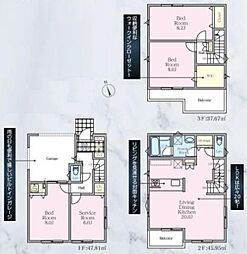横浜市西区新築戸建　WIC SIC 駅歩8分　屋根付き車庫