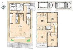 一時停止 B号棟南区新築戸建 2台駐車可 パントリー