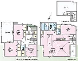 1号棟綾瀬市新築戸建 ビルトイン車庫 LDK18帖以上
