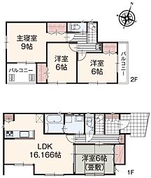 新城市富沢1丁目　新築戸建（全2棟）1号棟