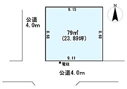伊奈町小室　角地×整形地×建築条件なし売地
