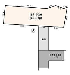 上尾弁財　建築条件なし売地×敷地49坪