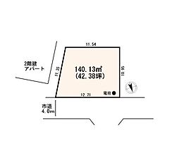 桶川下日出谷　　敷地42坪×建築条件なし売地