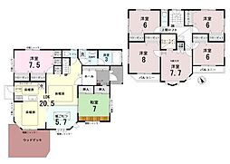 伊奈学園　中古戸建　　角地×敷地83坪