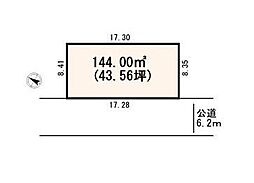 桶川坂田　建築条件なし売地×敷地43坪