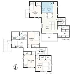 秦野市第3戸川　新築一戸建て全3棟　2号棟