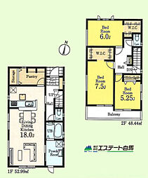 所沢下安松第七全2棟　新築戸建 2号棟