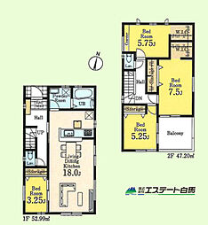 所沢下安松第七全2棟　新築戸建 1号棟