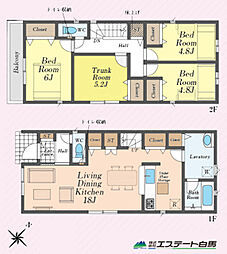 狭山市狭山台第16全2棟　新築戸建 1号棟