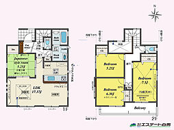 小平市鈴木町1丁目全2棟　新築戸建 1号棟