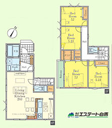 所沢市久米3期全2棟　新築戸建 1号棟