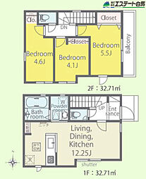 小平市仲町01期全2棟　新築戸建 1号棟
