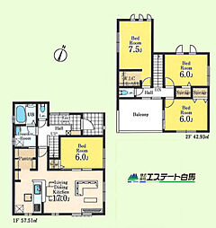 入間市狭山台第1期全2棟　新築戸建 1号棟