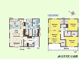 狭山市水野全3棟　新築戸建 1号棟
