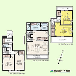 ふじみ野市福岡中央2期全2棟　新築戸建 A号棟