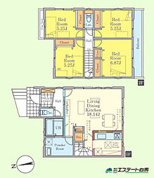 東久留米市浅間町1期全3棟　新築戸建 1号棟
