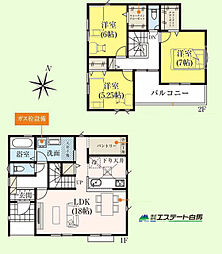 所沢市下安松3期全7棟 新築戸建 2号棟