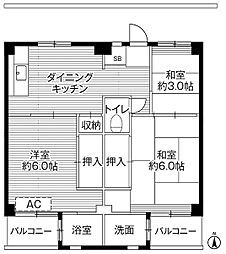 ビレッジハウス中根3号棟 0405