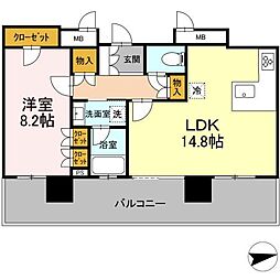 Ｄ’グラフォート　ザ・タワー郡山　805号室 805