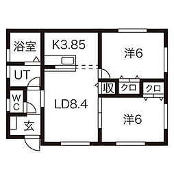 S アンソレイエ金ヶ崎 B