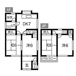 関市貸上町　貸家　南棟 1