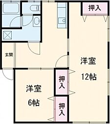 桜川市岡野アパート　7号棟 1