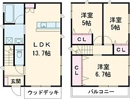 栢山貸家 LILIUM D棟 1