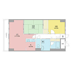 ダイアパレスシアース万代西棟 411
