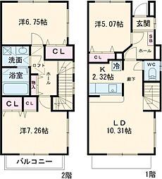 ヨーロピアンシャレー牟礼六万寺タウンハウス 104